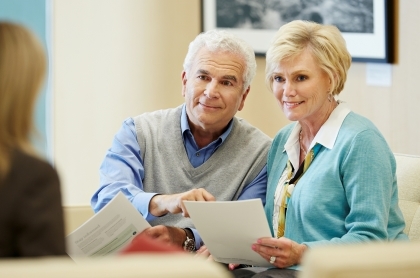 couple talking with FA